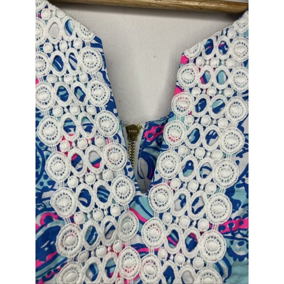 Lilly Pulitzer x Target Blue Shift Dress Women's Size 4 New FLAWED READ - Picture 3 of 12